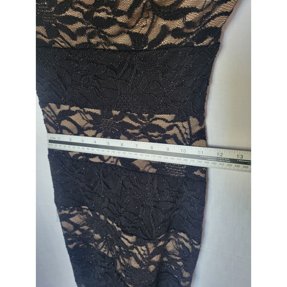 B.Darlin Prom Dress Lace Black Strapless Size 1/2 Maxi Full Length - Picture 7 of 12